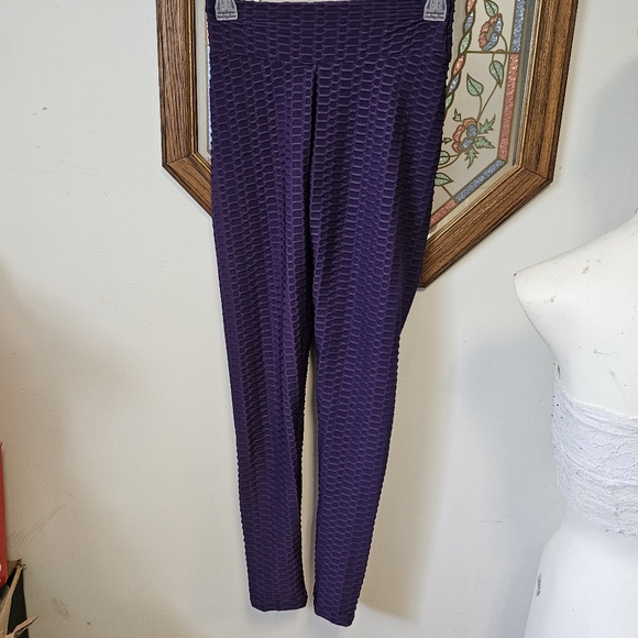 Purple Tick Tock Leggings Sz Small - Picture 2 of 7